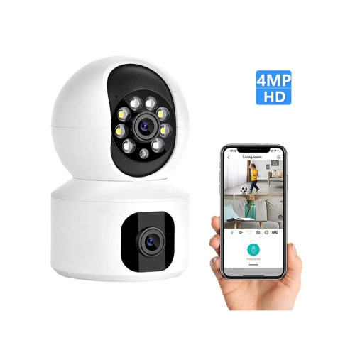 3mp Ai wifi dual lens both working dual IR led ultra hd smart baby monitor auto tracking ip pt two way audio cp surveillance cctv camera V380 Pro