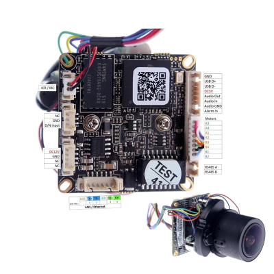 IP 1.3 megapixel  1/2.8 "IMX322 + HI3518C support 2.8~12mm motorized zoom Lens PCB Camera Module Board