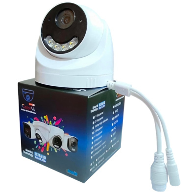 5mp ip poe with audio 4 array starlight light dome camera with box & printing (H55Y PCB, Lens-4mm YT1086)