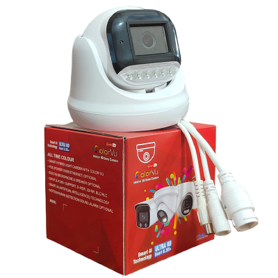 5mp ip poe with two way audio 6 array starlight light dome camera with box & printing (L34 PCB, Lens-4mm YT1053)