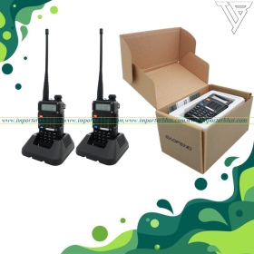 Baofeng UV-5RT two-way radio 5km dual band walkie talkie (Two Set Combo)