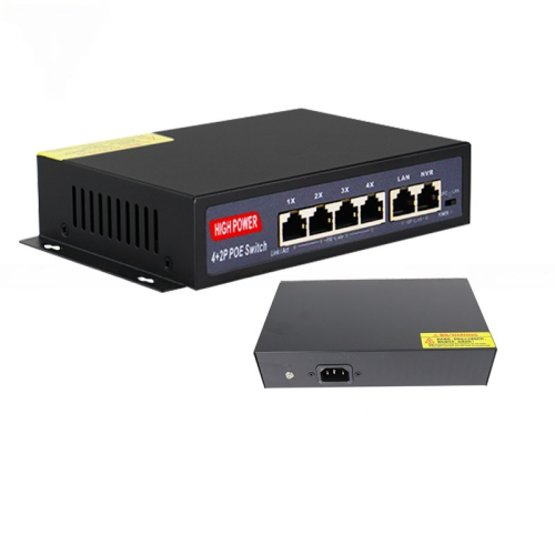 4 Port (4+2) 2 up-link port mega ultra hd network ethernet imported poe switch (52v)
