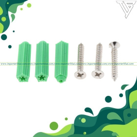 Green Plastic Plug With Screw Kit 3 in 1