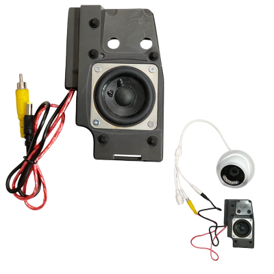 plug and play inbuilt amplifier speaker directly connected with ip camera (RCA & DC Connector)