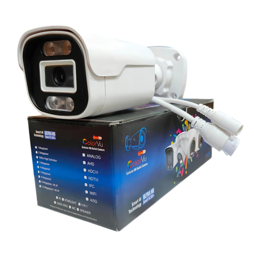 8mp ip poe with audio 4 array starlight light bullet camera with box & printing (T40N PCB, Lens-6mm)